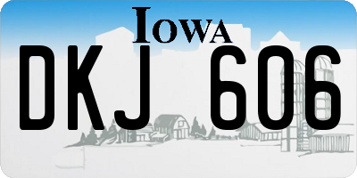 IA license plate DKJ606