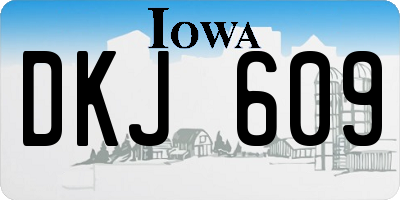 IA license plate DKJ609