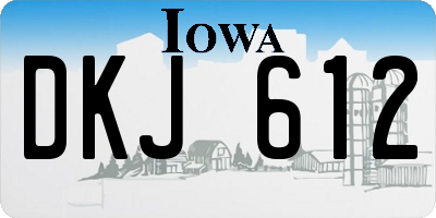 IA license plate DKJ612