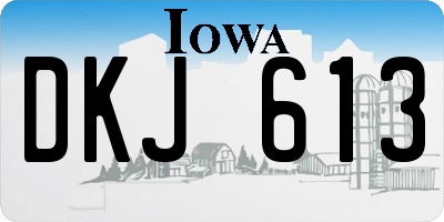 IA license plate DKJ613