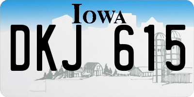 IA license plate DKJ615