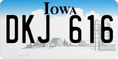 IA license plate DKJ616