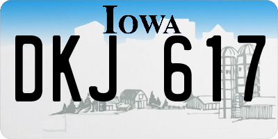 IA license plate DKJ617