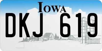 IA license plate DKJ619