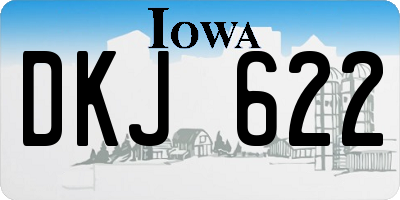 IA license plate DKJ622