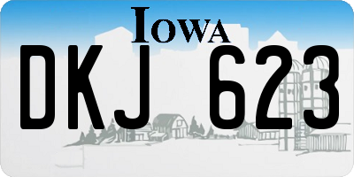 IA license plate DKJ623