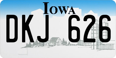 IA license plate DKJ626