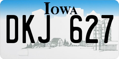 IA license plate DKJ627