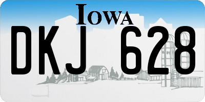 IA license plate DKJ628