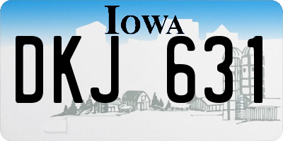 IA license plate DKJ631