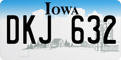 IA license plate DKJ632
