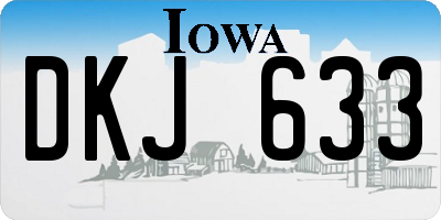 IA license plate DKJ633