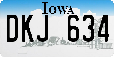 IA license plate DKJ634