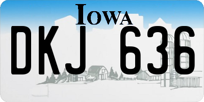 IA license plate DKJ636
