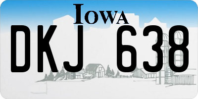 IA license plate DKJ638