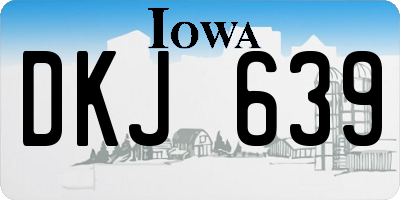 IA license plate DKJ639