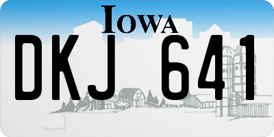 IA license plate DKJ641