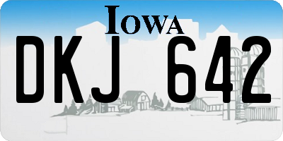 IA license plate DKJ642