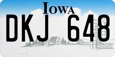 IA license plate DKJ648