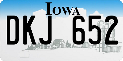 IA license plate DKJ652