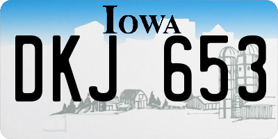 IA license plate DKJ653