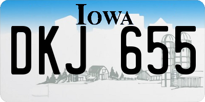 IA license plate DKJ655