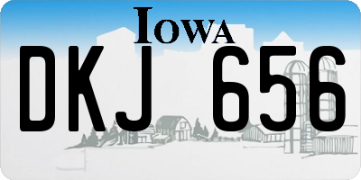 IA license plate DKJ656