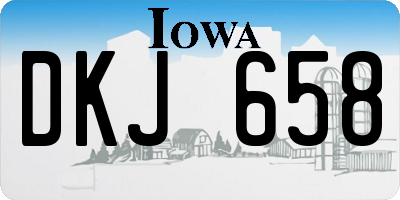 IA license plate DKJ658