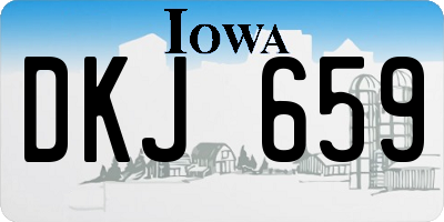 IA license plate DKJ659