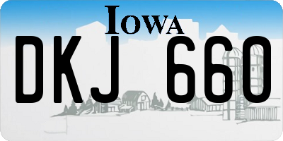 IA license plate DKJ660