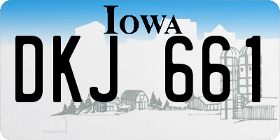 IA license plate DKJ661