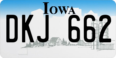 IA license plate DKJ662