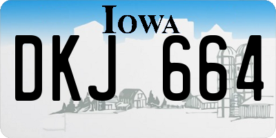 IA license plate DKJ664