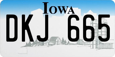 IA license plate DKJ665