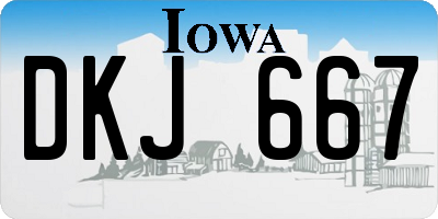 IA license plate DKJ667