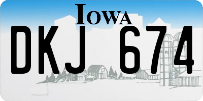 IA license plate DKJ674