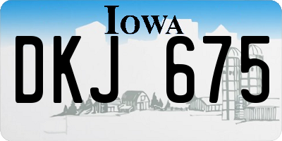 IA license plate DKJ675