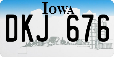 IA license plate DKJ676