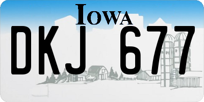 IA license plate DKJ677