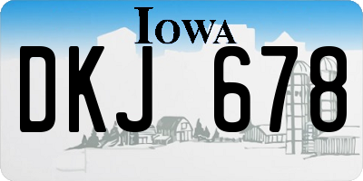IA license plate DKJ678