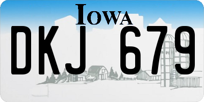 IA license plate DKJ679