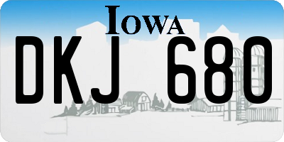 IA license plate DKJ680