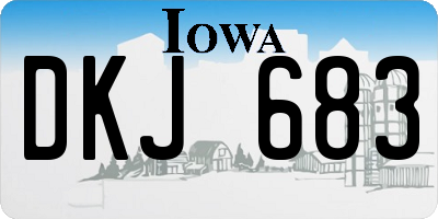 IA license plate DKJ683