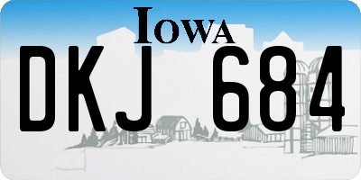 IA license plate DKJ684