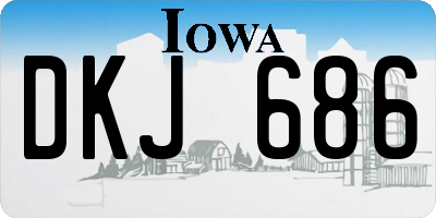 IA license plate DKJ686