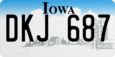 IA license plate DKJ687