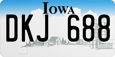 IA license plate DKJ688