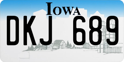 IA license plate DKJ689