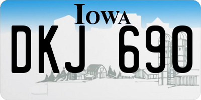 IA license plate DKJ690