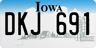 IA license plate DKJ691